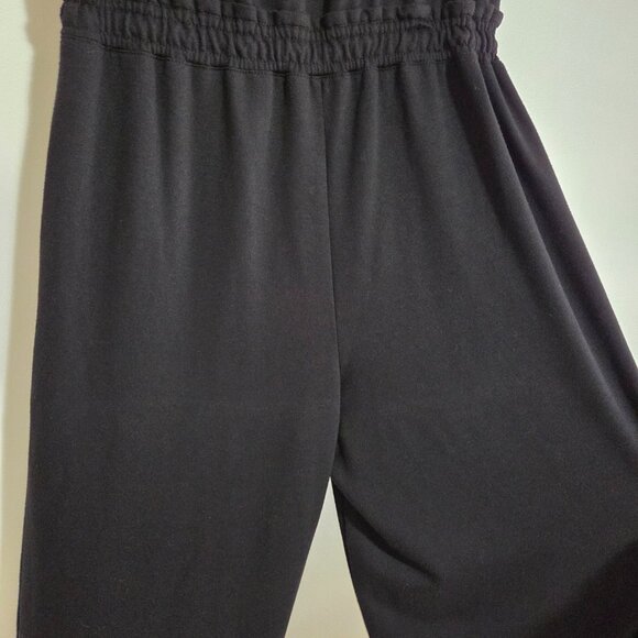 EUC MAX STUDIO BLACK DOUBLE SCOOP NECK MUSCLE SLEEVE STYLE JUMPSUIT SIZE M - Picture 10 of 16